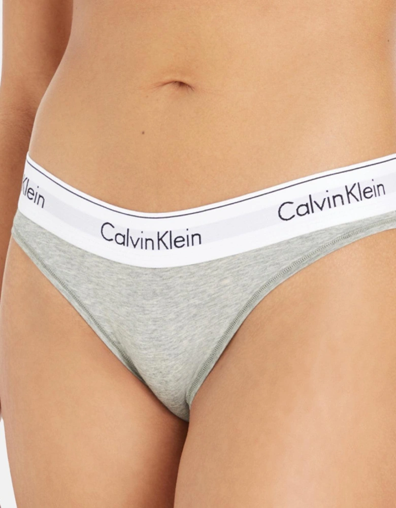 CALVIN KLEIN WOMENS MODERN COTTON BIKINI BRIEFS GREY HEATHER