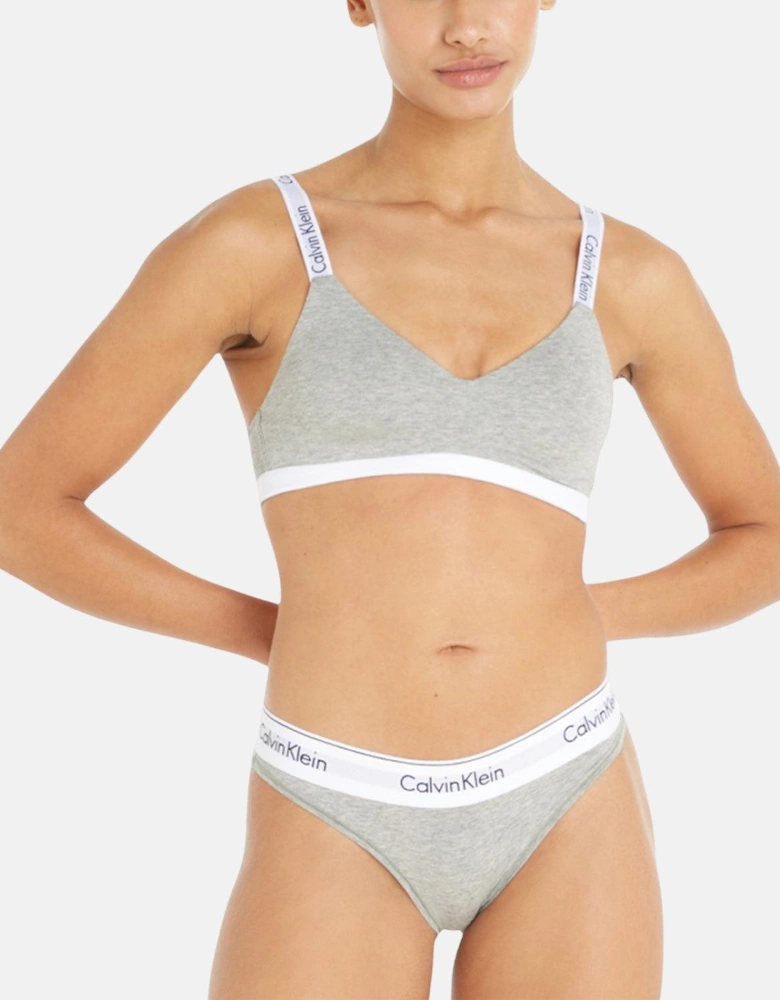 CALVIN KLEIN WOMENS MODERN COTTON BIKINI BRIEFS GREY HEATHER