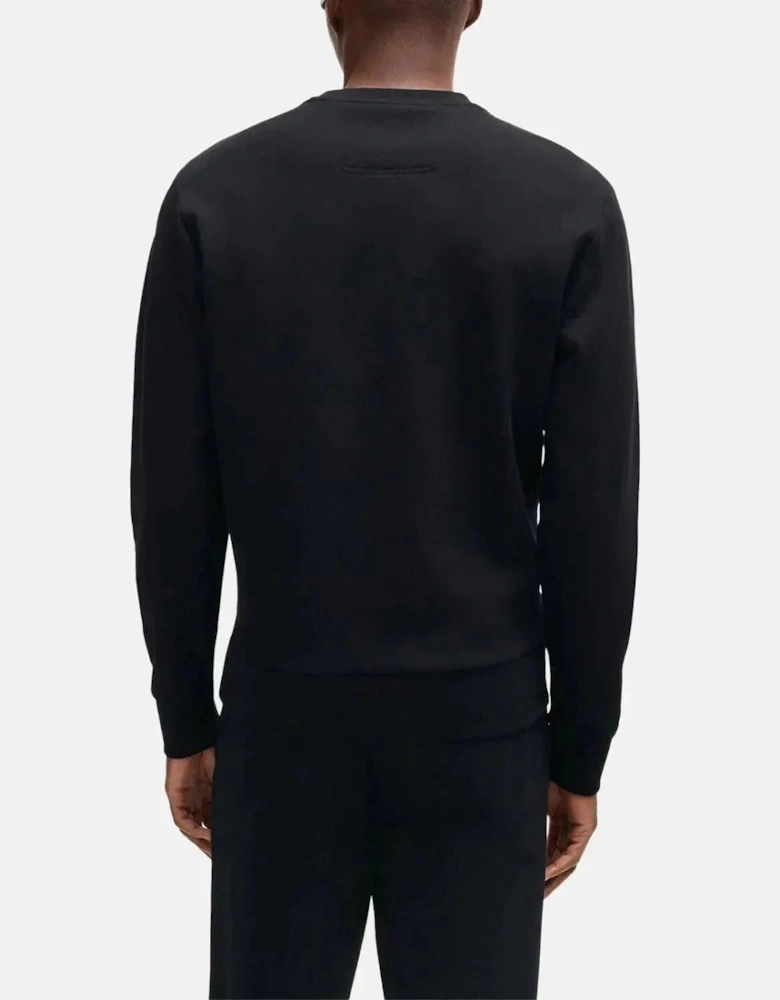 BOSS SALBO SANDWICH LOGO SWEATSHIRT BLACK