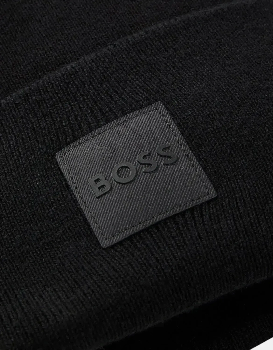 BOSS FANTASTICO COTTON BEANIE BLACK