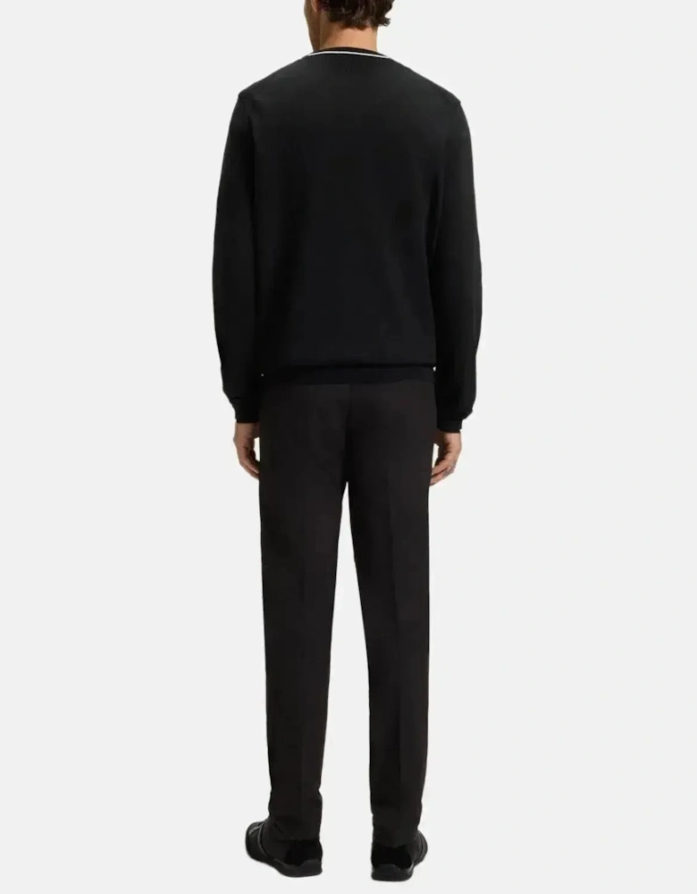 BOSS MENS K-EVERX CREWNECK COTTON KNIT BLACK