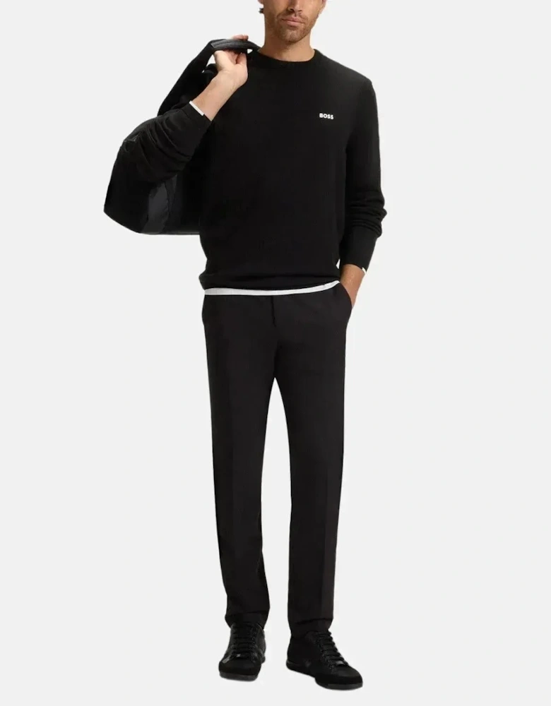BOSS MENS K-EVERX CREWNECK COTTON KNIT BLACK