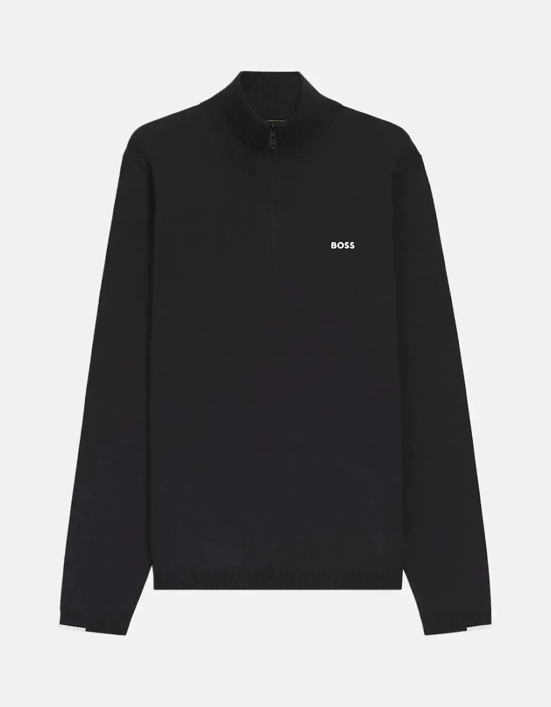 BOSS MENS K-EVERX 1/4 ZIP COTTON KNIT DARK BLUE, 6 of 5
