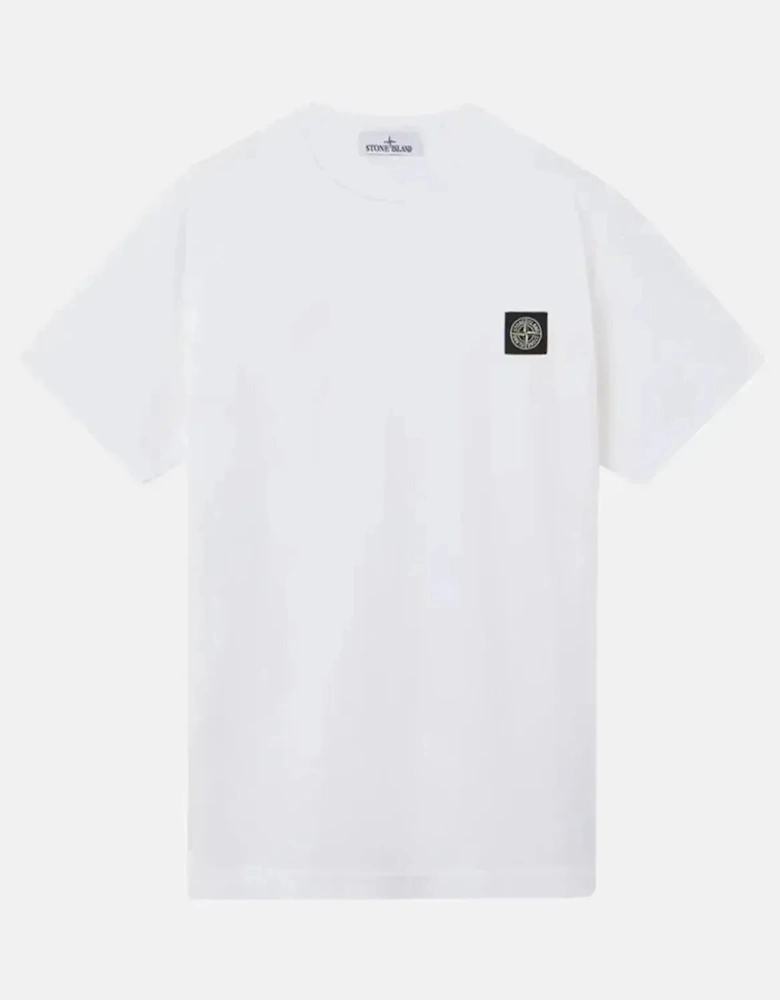 STONE ISLAND MENS 2100027 60/2 COTTON JERSEY SLIM FIT T-SHIRT WHITE