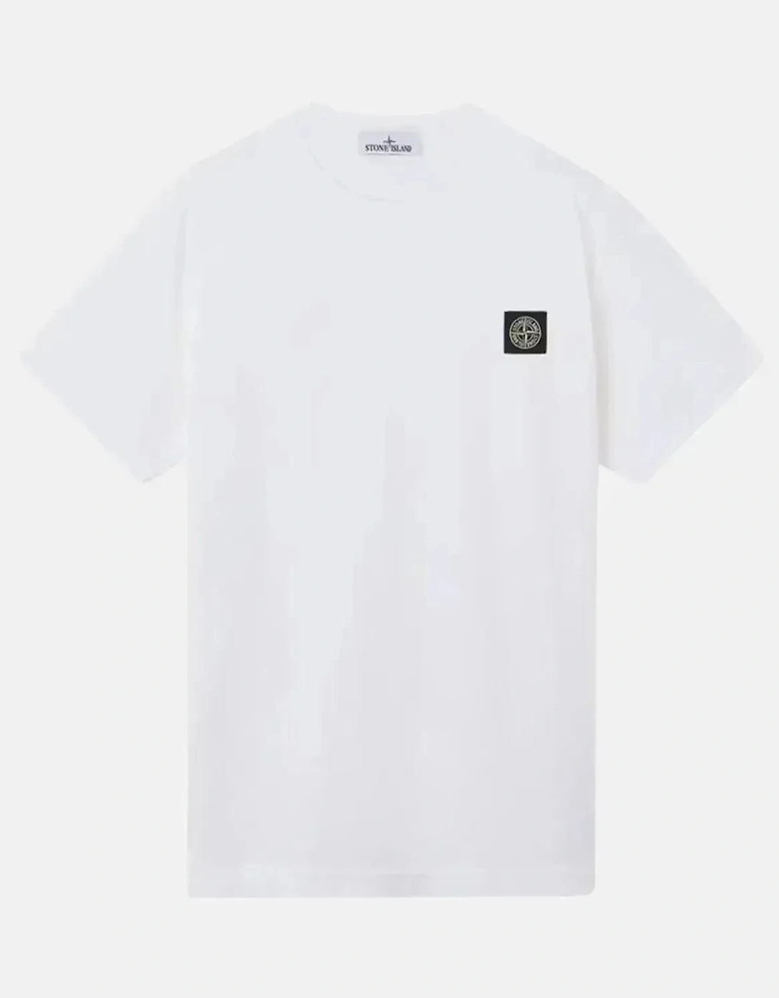 STONE ISLAND MENS 2100027 60/2 COTTON JERSEY SLIM FIT T-SHIRT WHITE