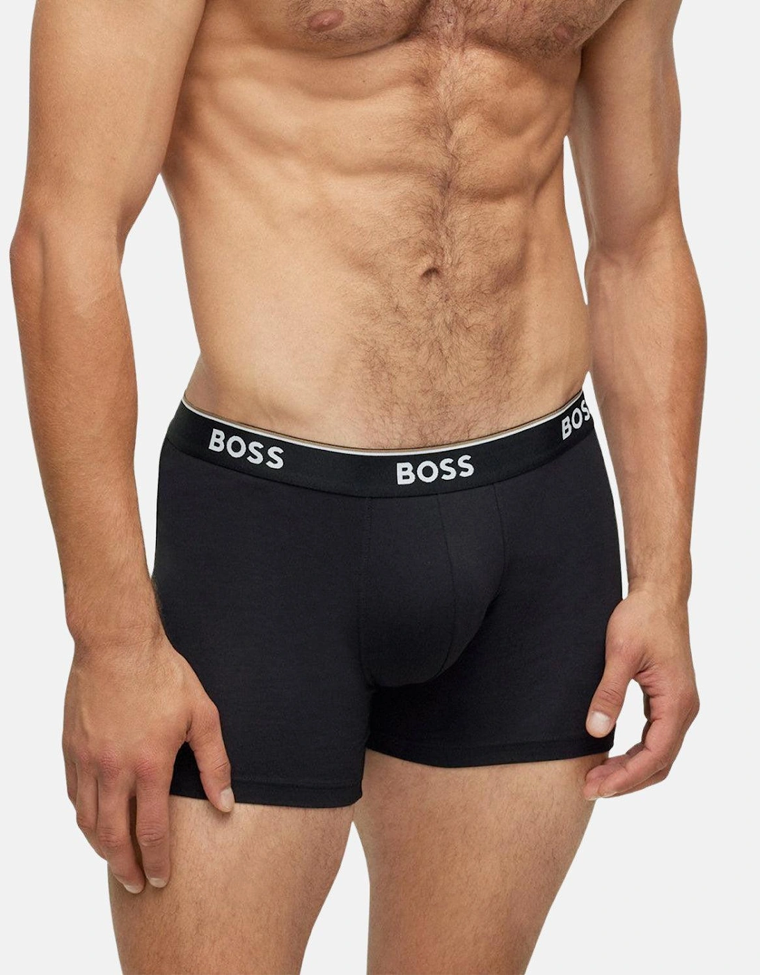 BOSS 3 PACK POWER BOXER BRIEFS BLACK