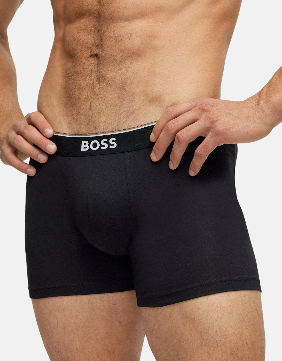 BOSS 3 PACK POWER BOXER BRIEFS BLACK
