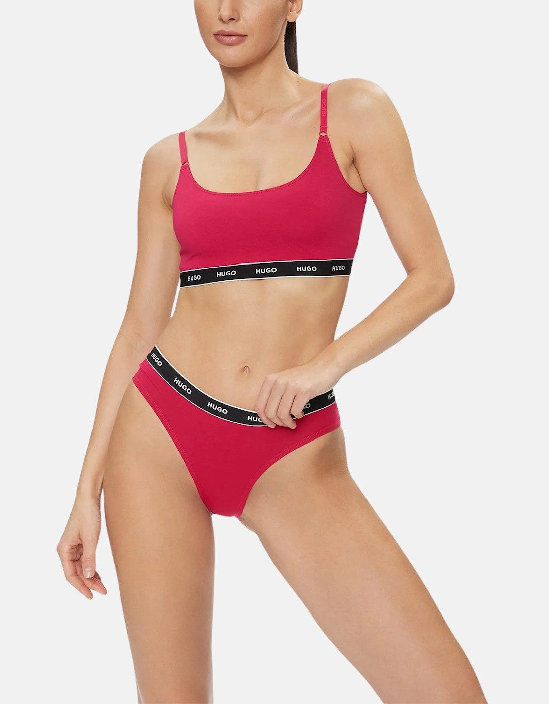 HUGO WOMENS 3 PACK BRIEFS RED PINK ROSE