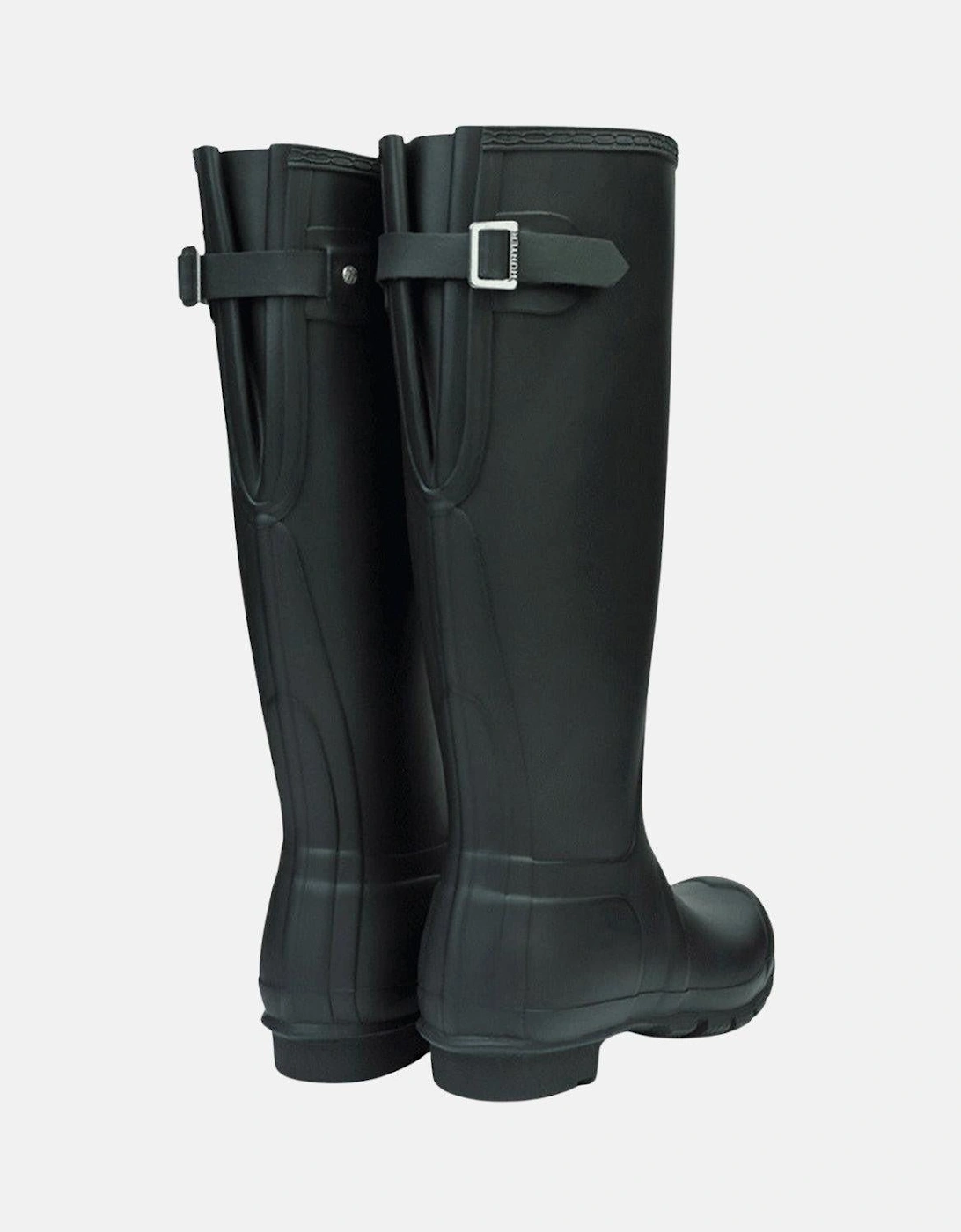 HUNTER WOMENS ORIGINAL TALL BACK ADJUSTABLE BOOTS BLACK