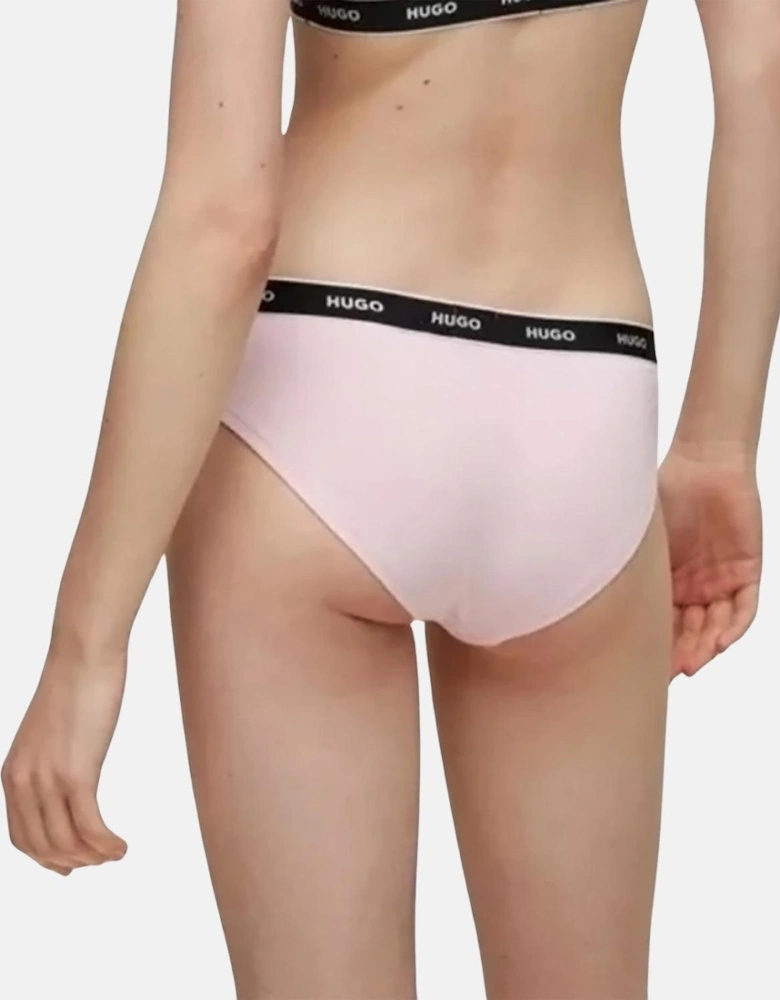 HUGO WOMENS 3 PACK BRIEFS BURGUNDY PINK RED