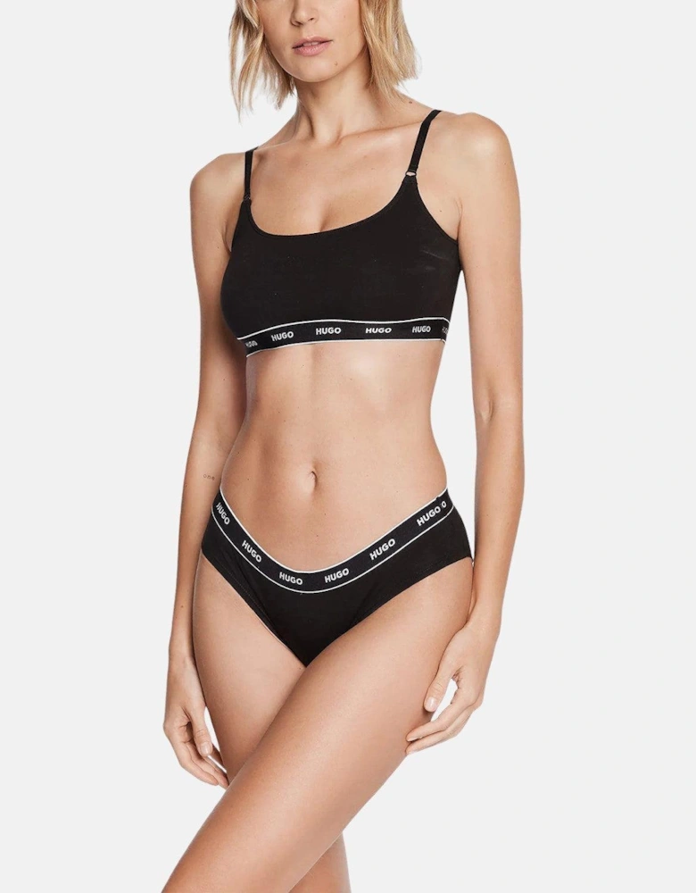 HUGO WOMENS 3 PACK BRIEFS BLACK WHITE
