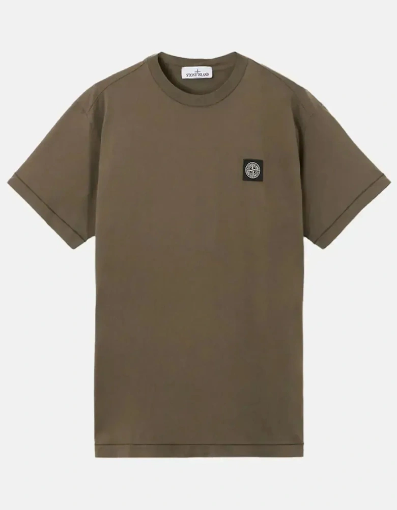 STONE ISLAND MENS 2100027 60/2 COTTON JERSEY SLIM FIT T-SHIRT MILITARY GREEN