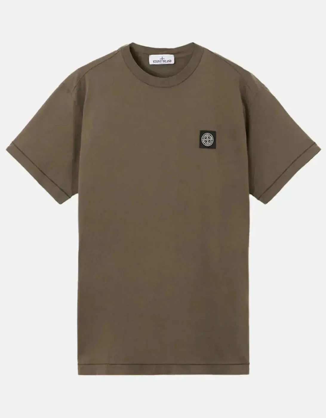 STONE ISLAND MENS 2100027 60/2 COTTON JERSEY SLIM FIT T-SHIRT MILITARY GREEN