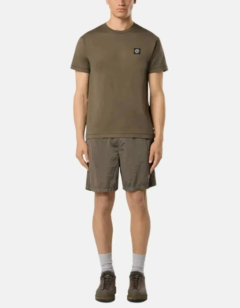 STONE ISLAND MENS 2100027 60/2 COTTON JERSEY SLIM FIT T-SHIRT MILITARY GREEN