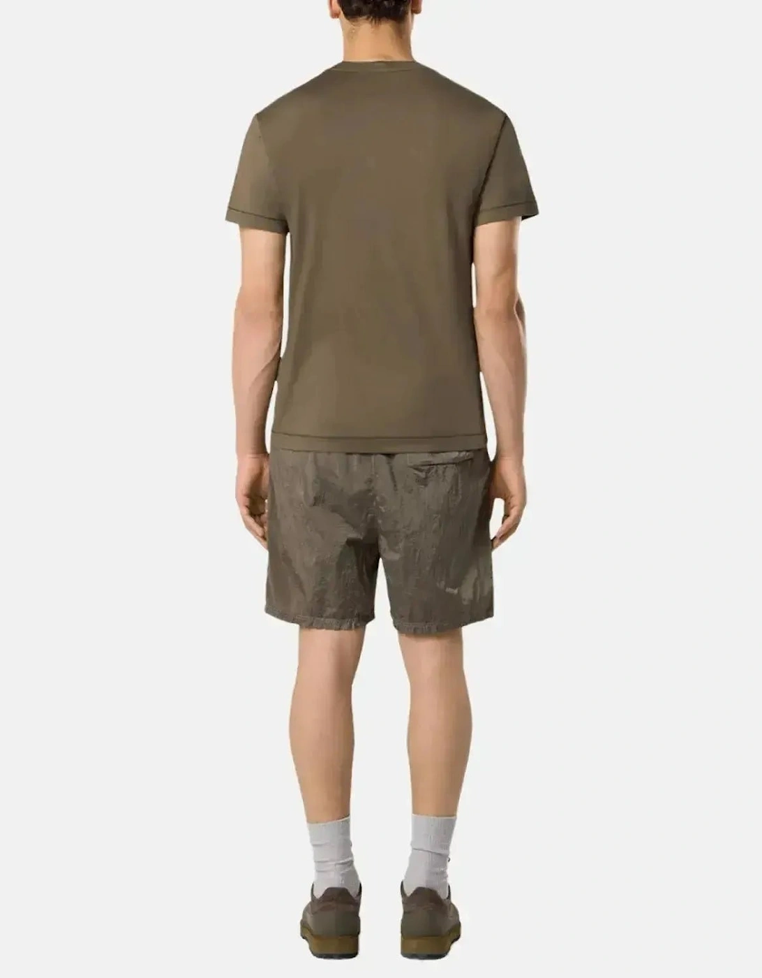 STONE ISLAND MENS 2100027 60/2 COTTON JERSEY SLIM FIT T-SHIRT MILITARY GREEN