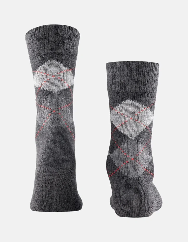 BURLINGTON MENS PRESTON SOCKS ANTHRACITE MARL