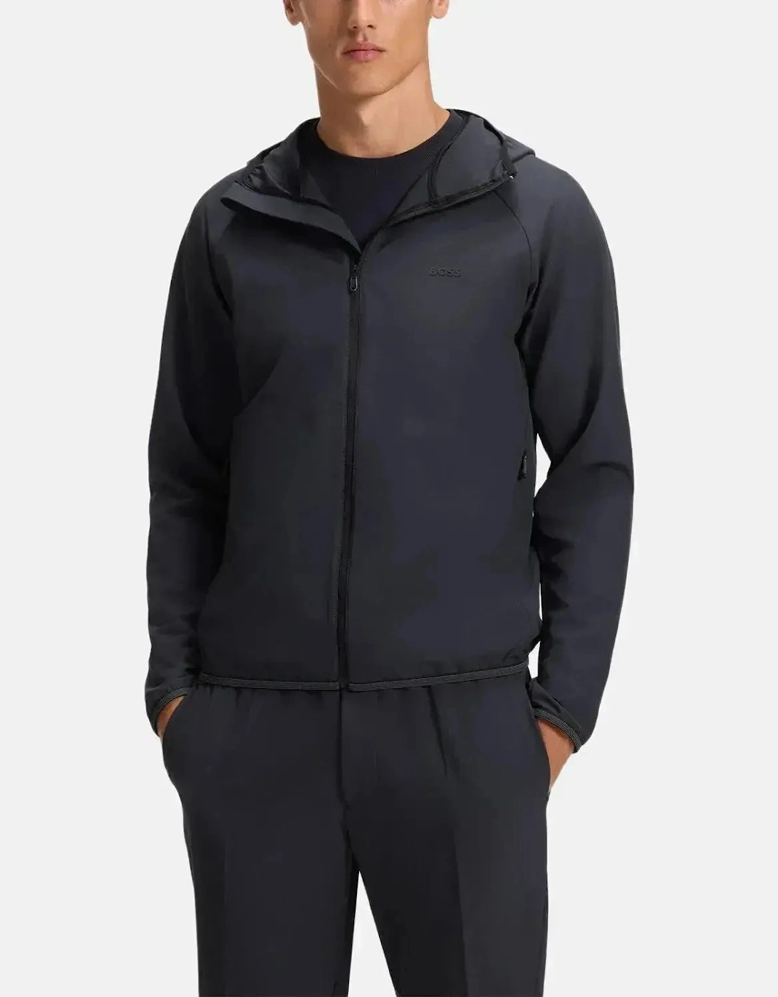 BOSS MENS COMMUTER WATER REPELLENT STRETCH JACKET DARK BLUE