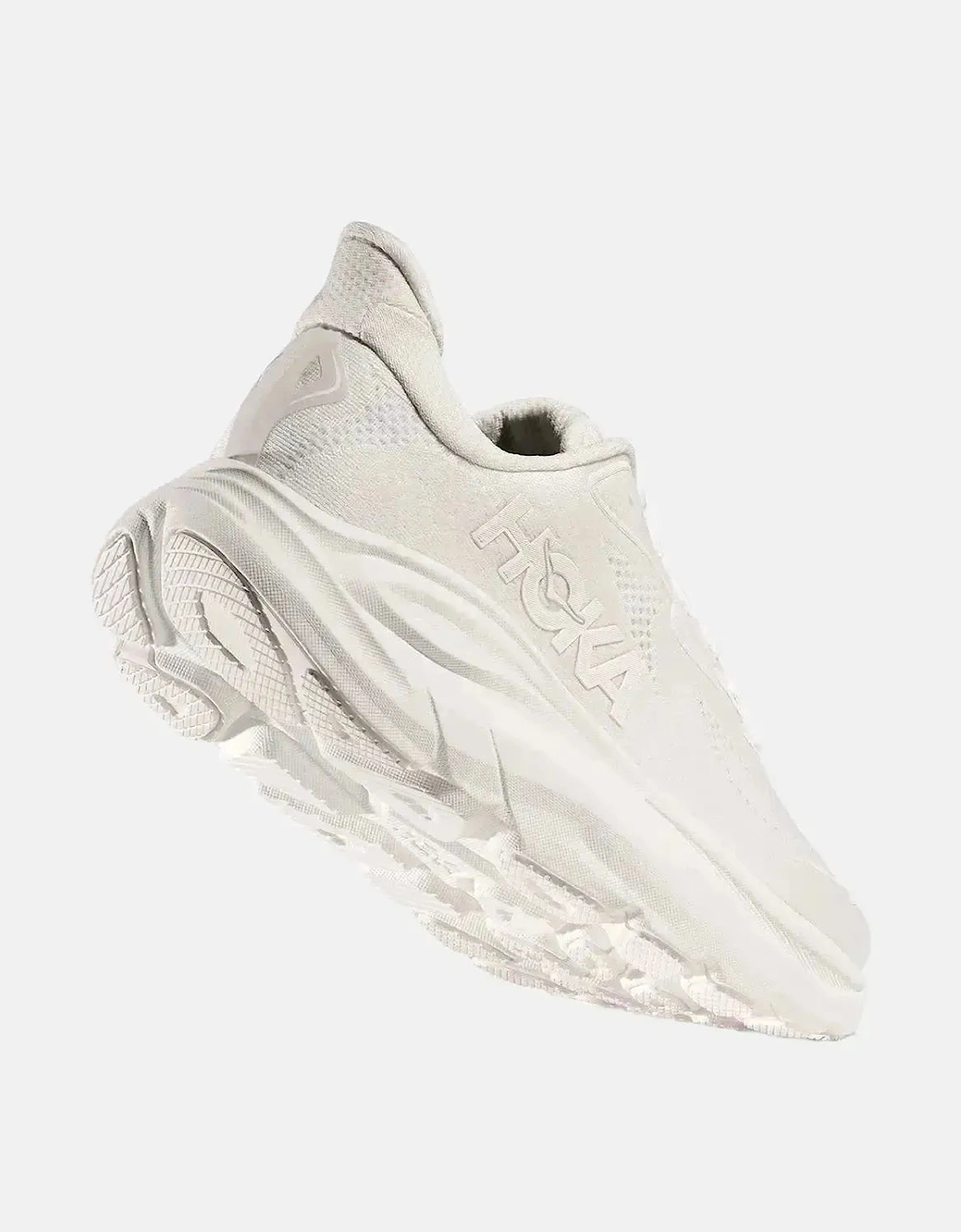 HOKA MENS CLIFTON 10 TRAINERS WHITE WHITE