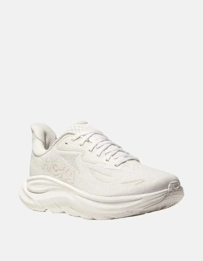 HOKA MENS CLIFTON 10 TRAINERS WHITE WHITE