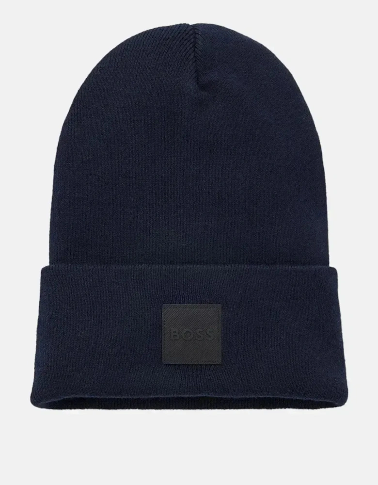 BOSS FANTASTICO COTTON BEANIE DARK BLUE