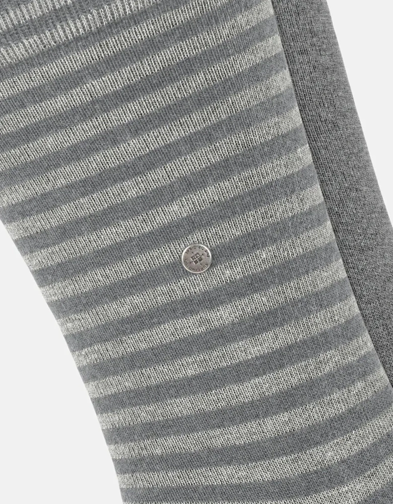 BURLINGTON MENS EVERYDAY STRIPE 2-PACK SOCKS LIGHT GREY MELANGE