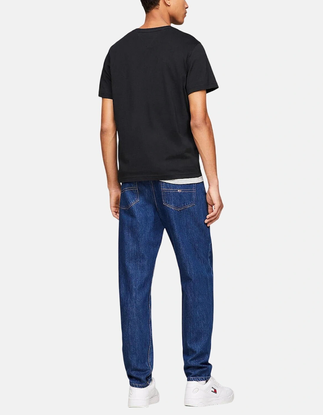 TOMMY HILFIGER TJ SLIM FIT FLAG T-SHIRT BLACK