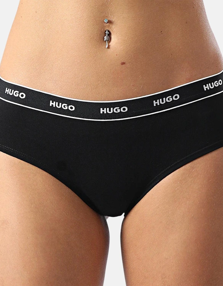 HUGO WOMENS 3 PACK HIPSTER BRIEFS NAVY BLACK BLUE