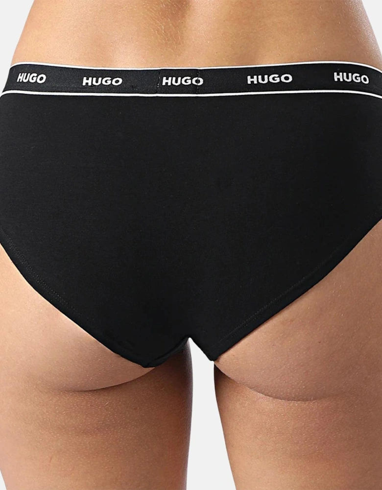 HUGO WOMENS 3 PACK HIPSTER BRIEFS NAVY BLACK BLUE