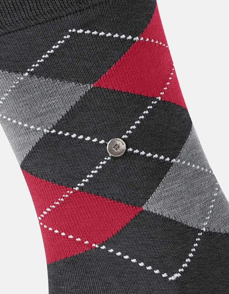 BURLINGTON MENS MANCHESTER SOCKS ANTHRACITE MELANGE