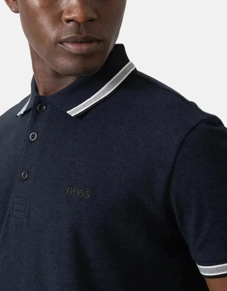 BOSS MENS PADDY POLO SHIRT NAVY