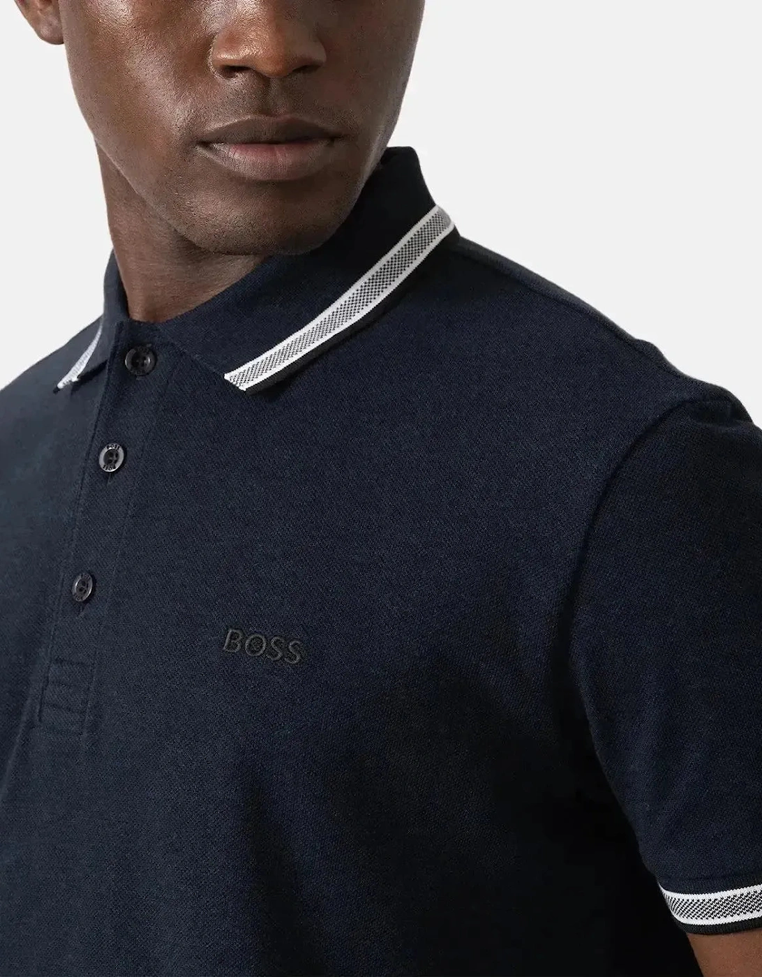 BOSS MENS PADDY POLO SHIRT NAVY