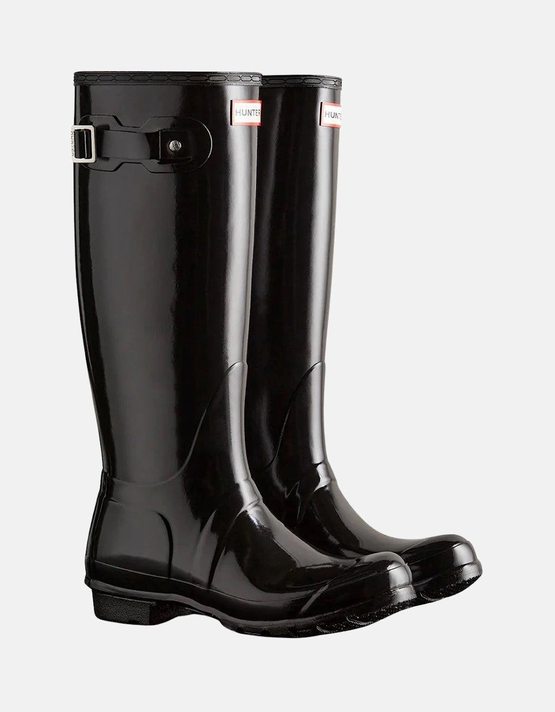 HUNTER WOMENS ORIGINAL TALL GLOSS BOOTS BLACK