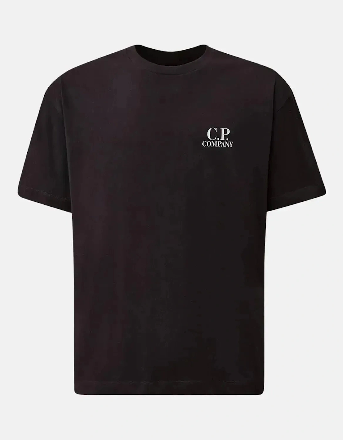 CP COMPANY MENS 30/1 JERSEY BACK LOGO T-SHIRT TOTAL ECLIPSE