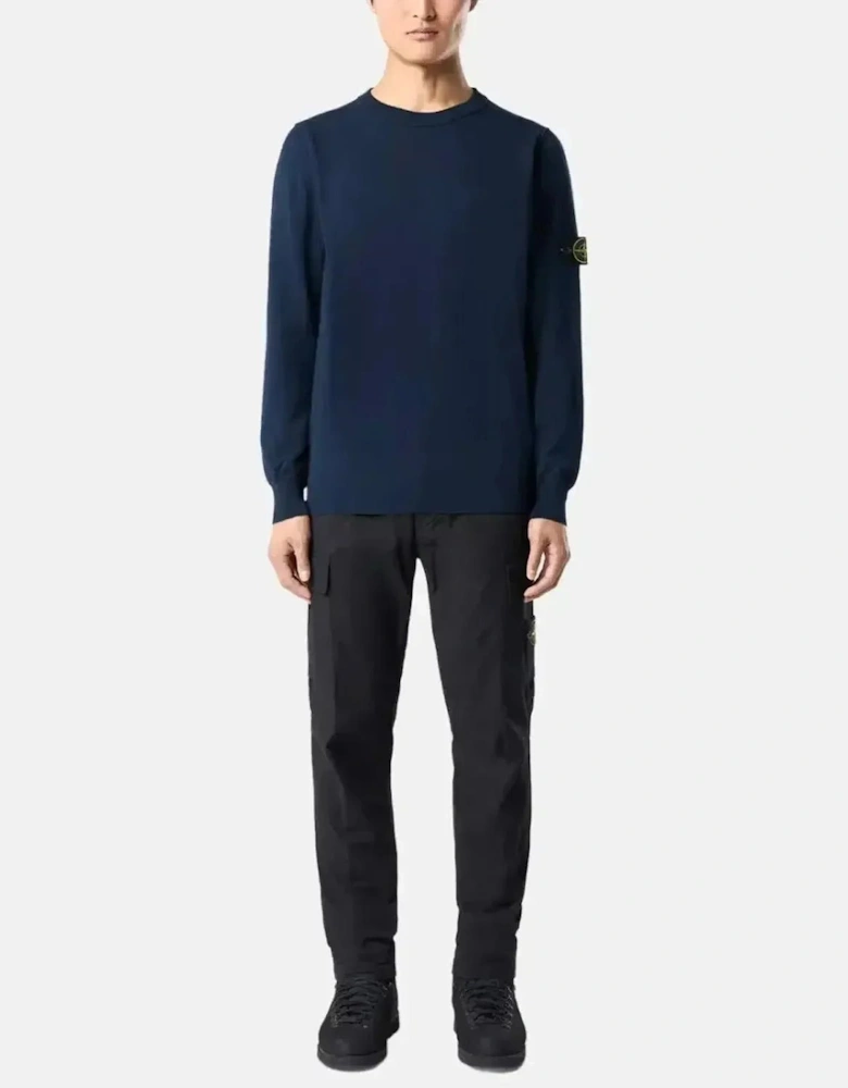 STONE ISLAND 5100053 SOFT ORGANIC COTTON CREWNECK KNIT NAVY BLUE