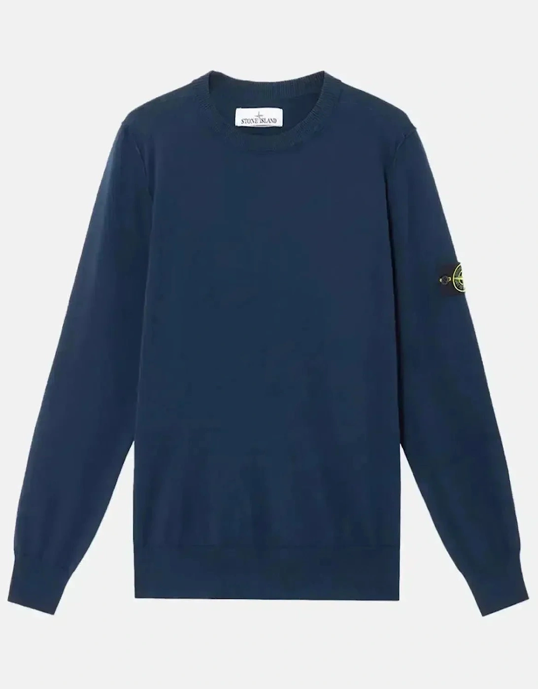 STONE ISLAND 5100053 SOFT ORGANIC COTTON CREWNECK KNIT NAVY BLUE