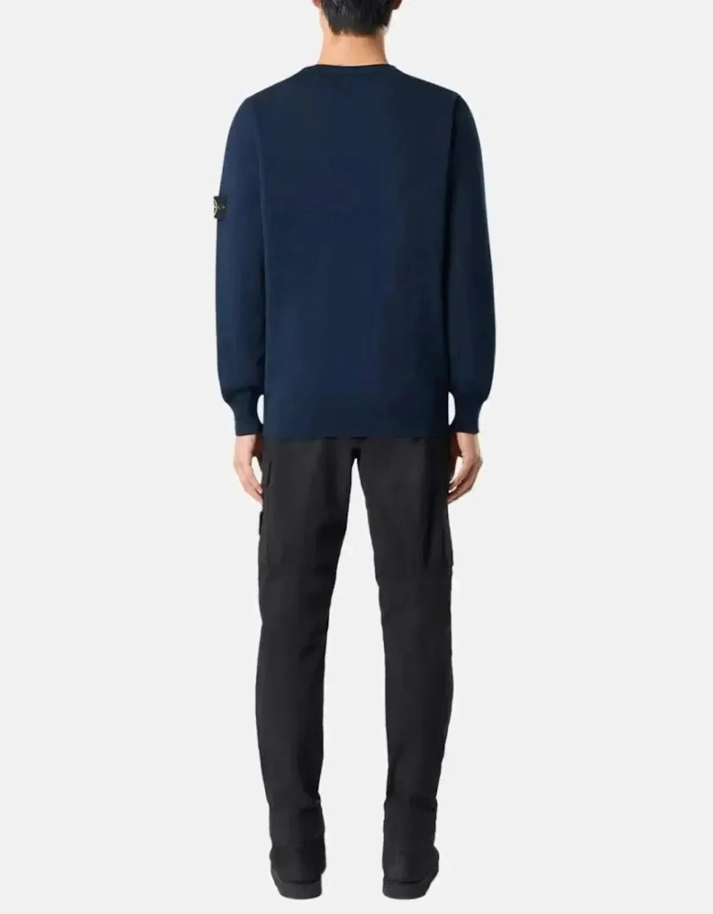 STONE ISLAND 5100053 SOFT ORGANIC COTTON CREWNECK KNIT NAVY BLUE