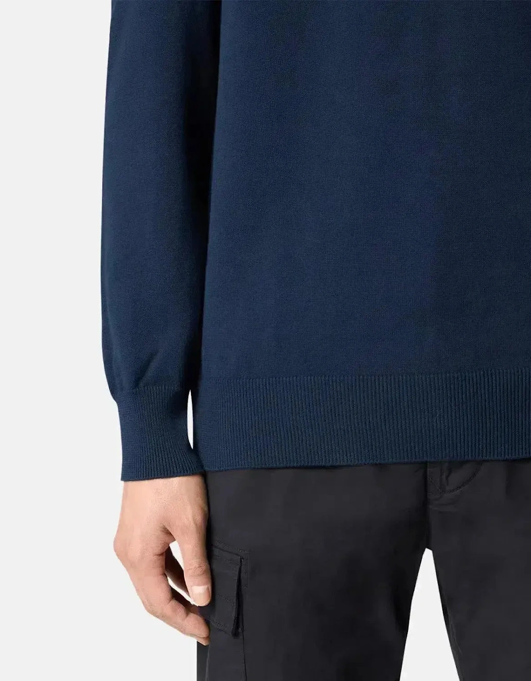 STONE ISLAND 5100053 SOFT ORGANIC COTTON CREWNECK KNIT NAVY BLUE