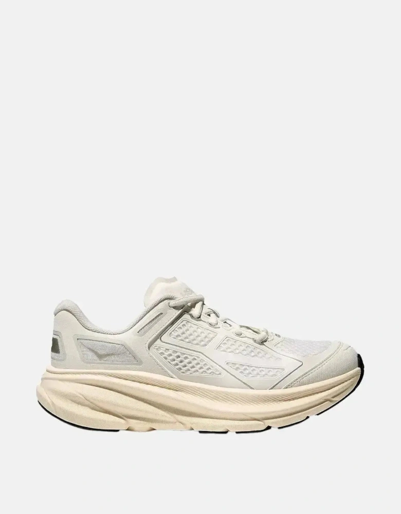 HOKA MENS CLIFTON ONE 9 TRAINERS FROST COSMIC GREY