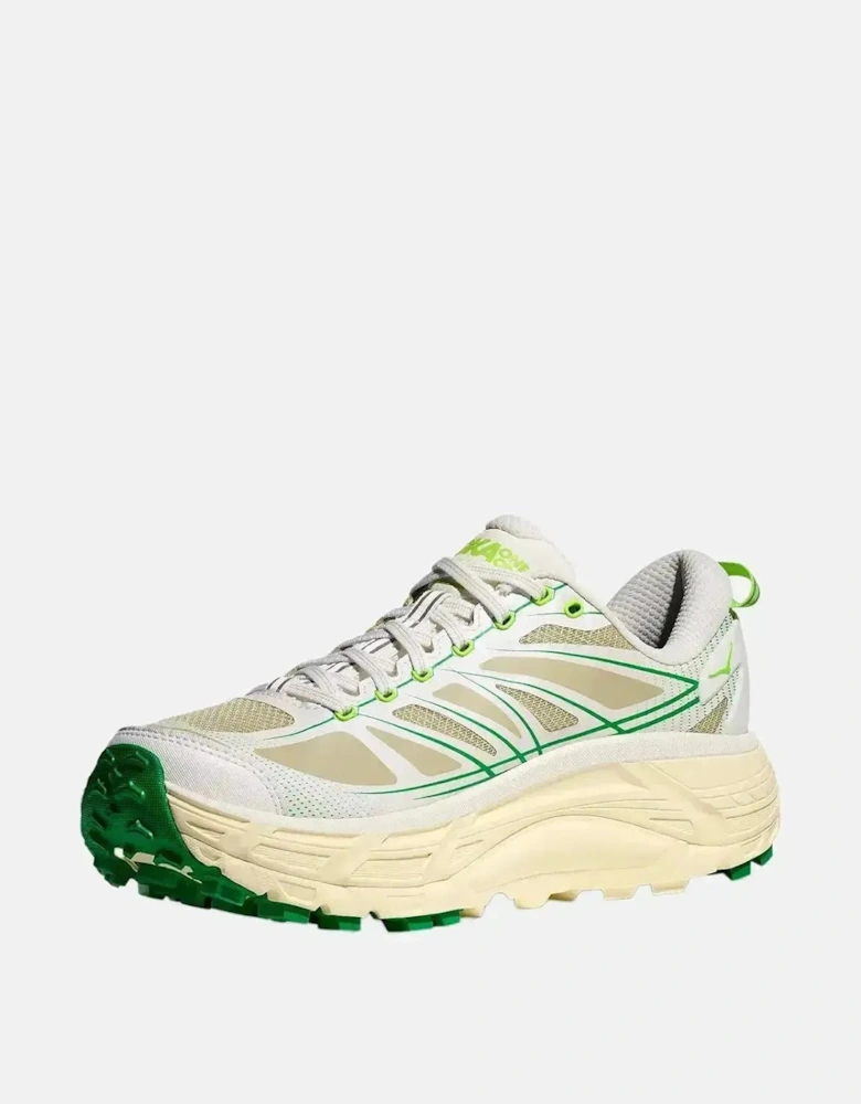 HOKA MENS MUFATE SPEED 2 TRAINERS WHITE FRESH CUT GRASS
