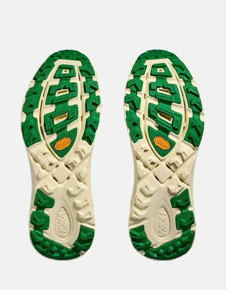 HOKA MENS MUFATE SPEED 2 TRAINERS WHITE FRESH CUT GRASS