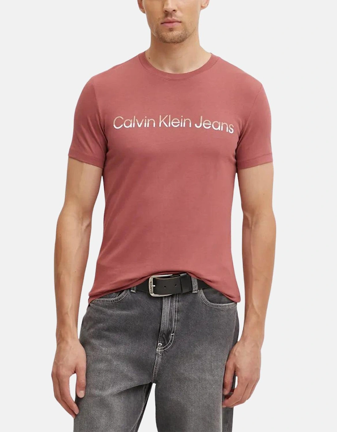 CALVIN KLEIN MIXED INSTITUTIONAL T-SHIRT APPLE BUTTER
