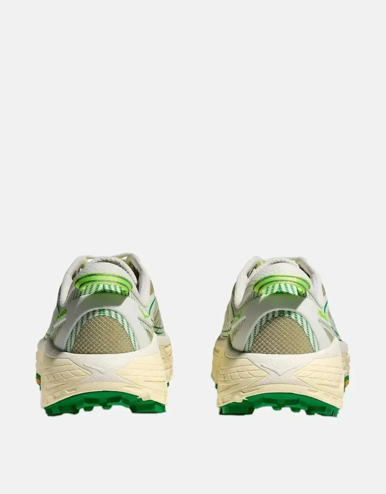 HOKA MENS MUFATE SPEED 2 TRAINERS WHITE FRESH CUT GRASS