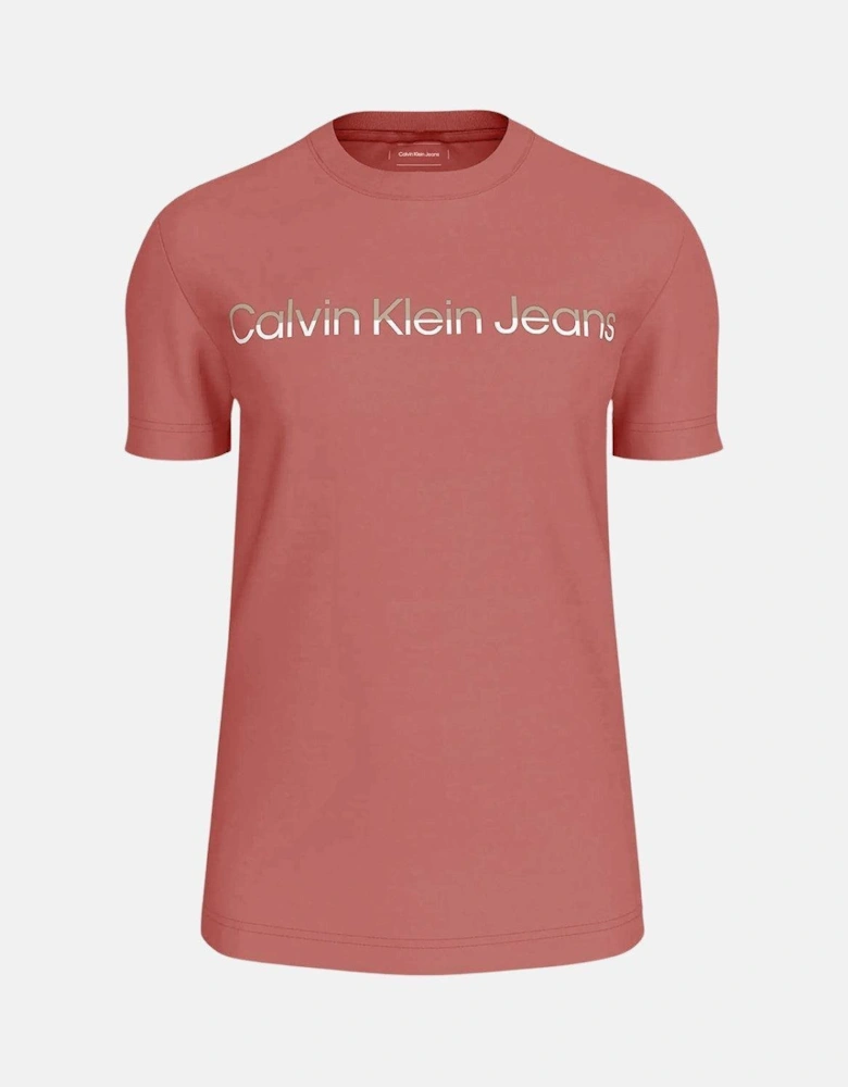 CALVIN KLEIN MIXED INSTITUTIONAL T-SHIRT APPLE BUTTER