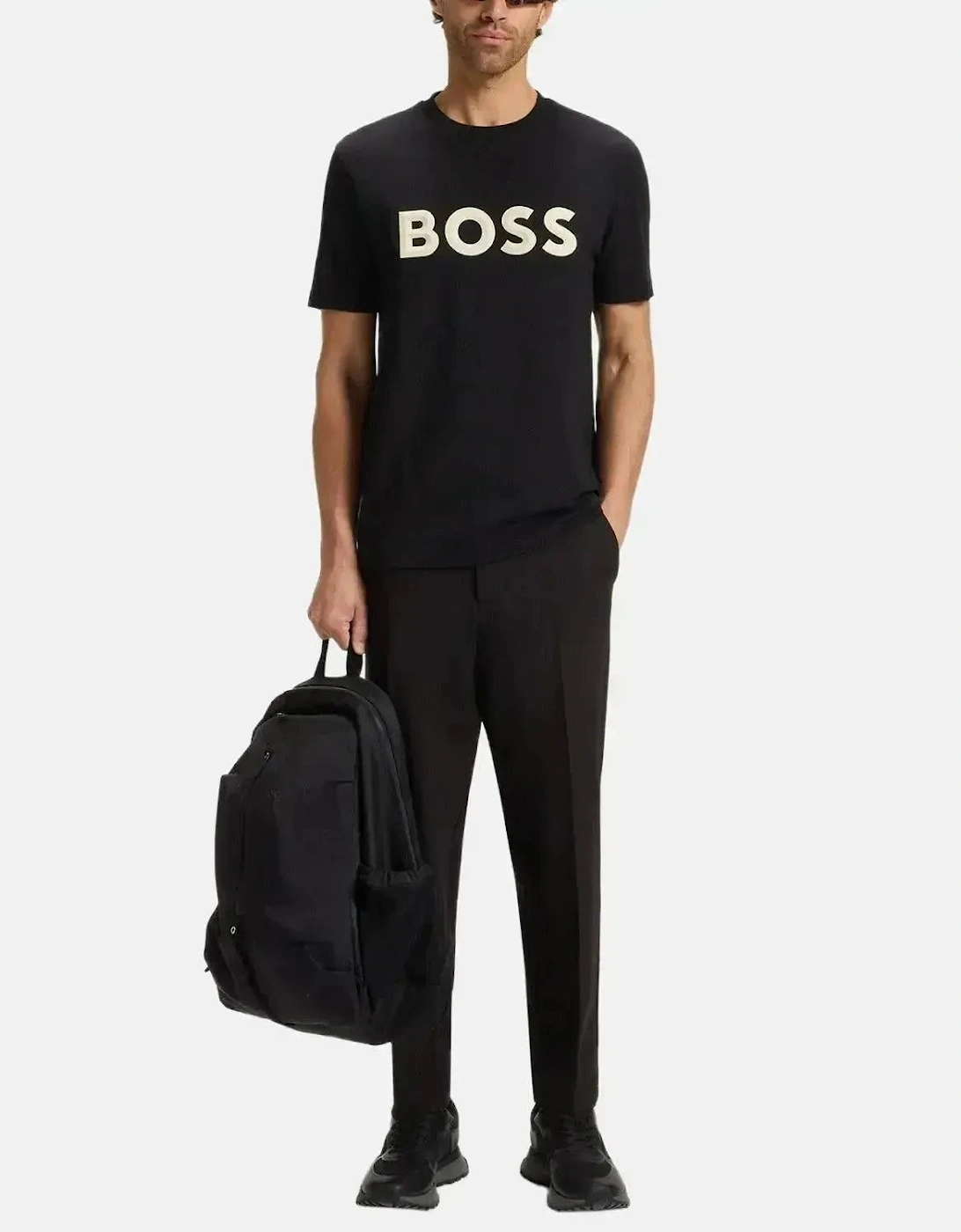 BOSS MENS ICONIC ZONE T-SHIRT BLACK
