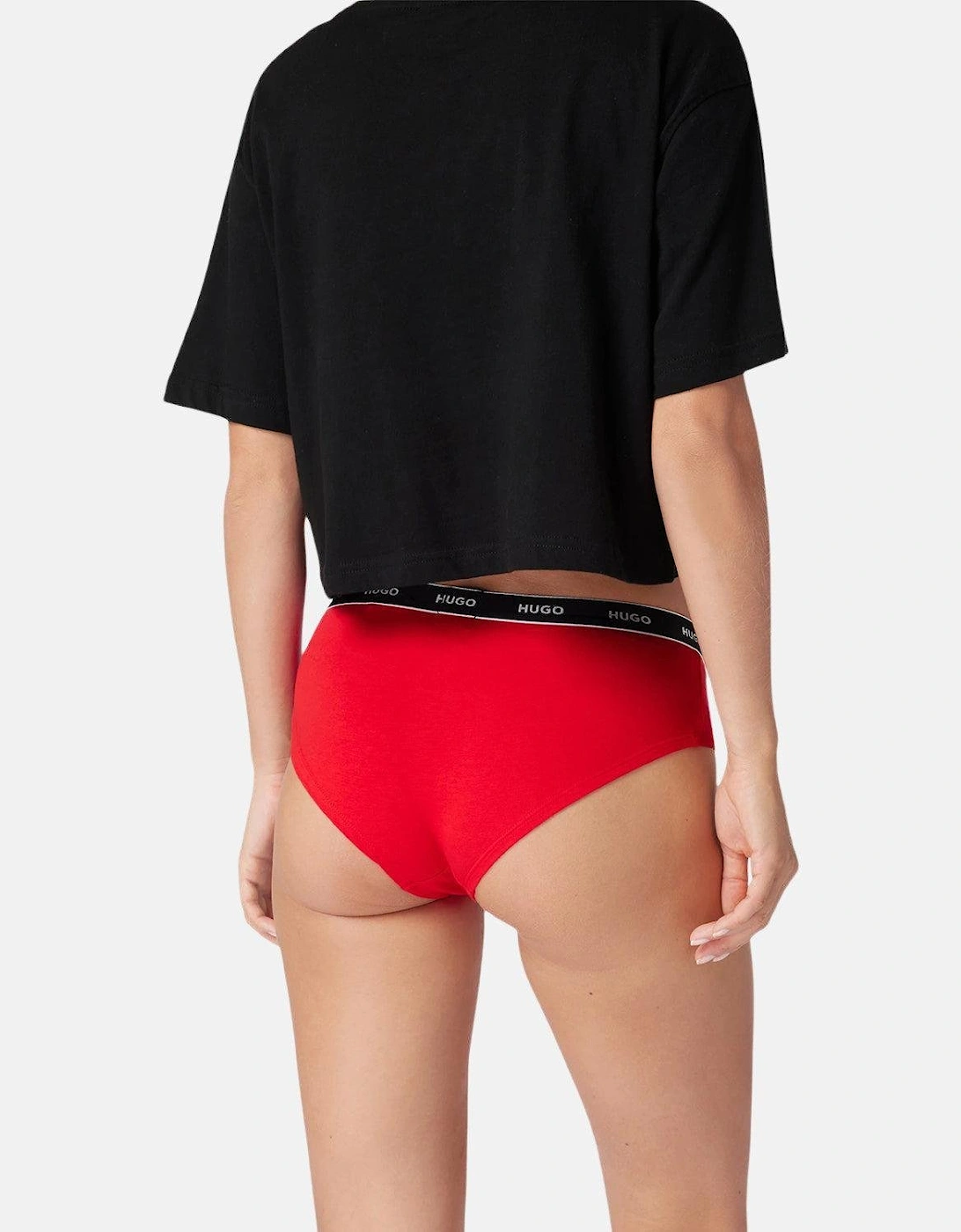 HUGO WOMENS 3 PACK HIPSTER BRIEFS RED PINK ROSE