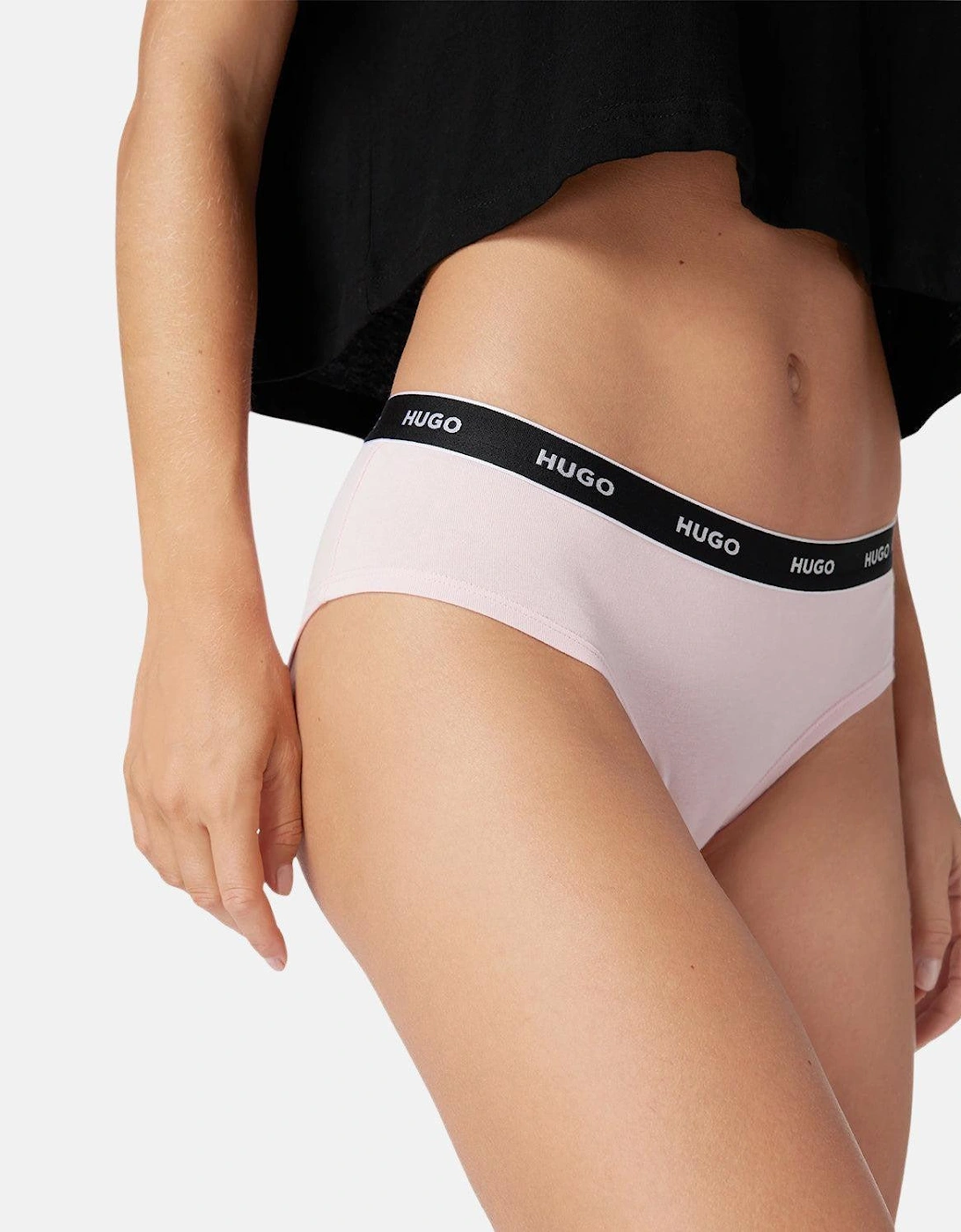 HUGO WOMENS 3 PACK HIPSTER BRIEFS RED PINK ROSE