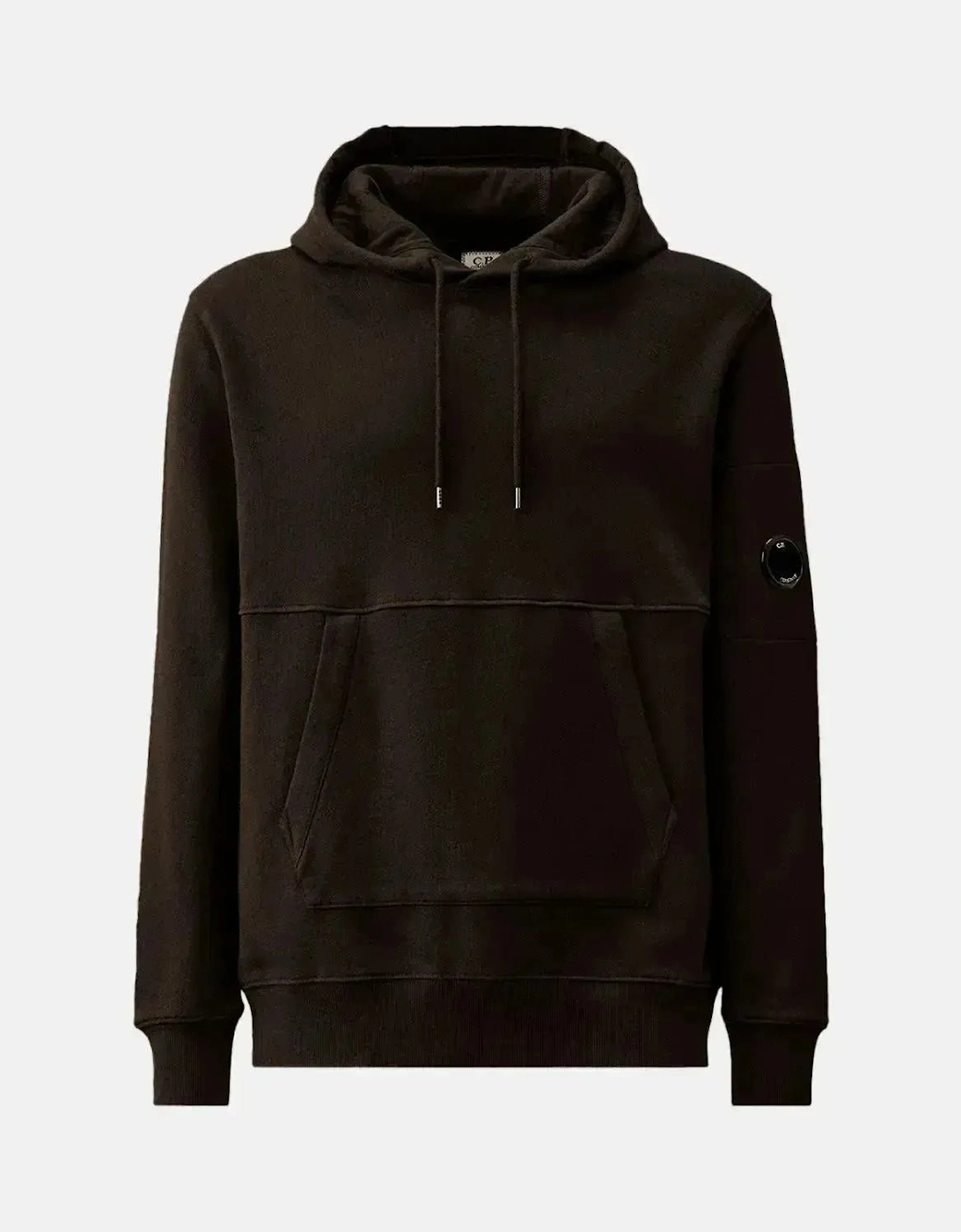CP COMPANY MENS DIAGONAL RAISED FLEECE LENS HOODIE BLACK, 6 of 5