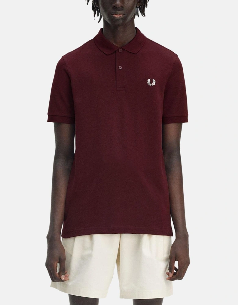 FRED PERRY M6000 POLO SHIRT OXBLOOD ECRU