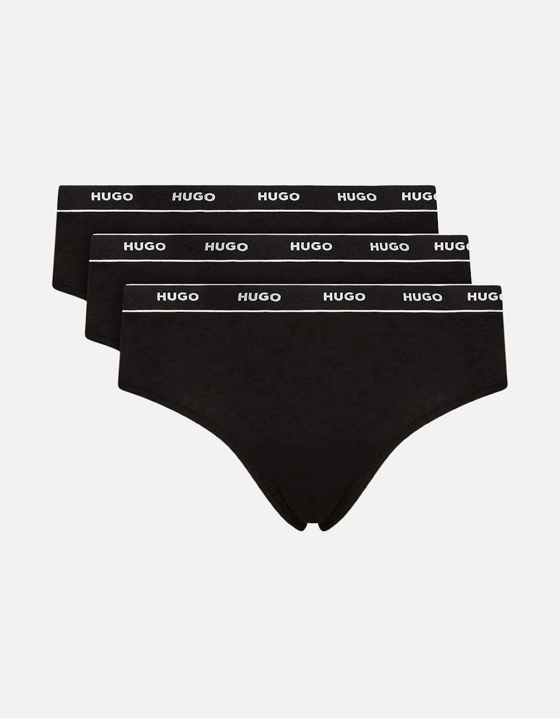 HUGO WOMENS 3 PACK HIPSTER BRIEFS BLACK, 5 of 4