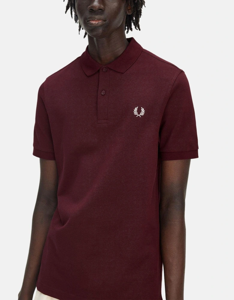 FRED PERRY M6000 POLO SHIRT OXBLOOD ECRU
